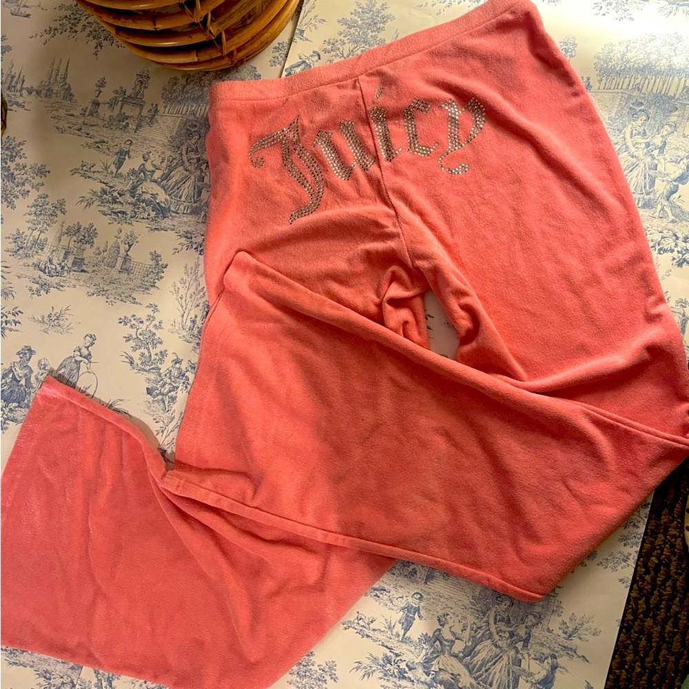 Juicy Couture terrycloth flare pants with juicy butt